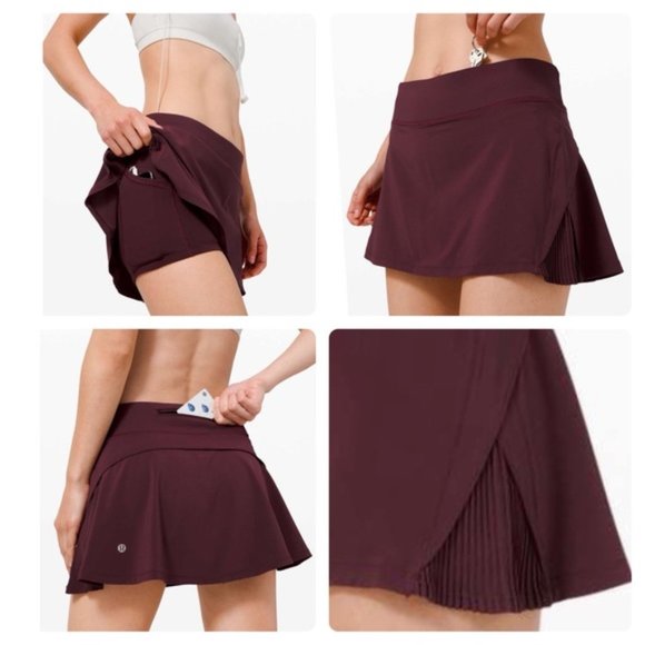 lululemon athletica Dresses & Skirts - NWOT Lululemon Play Off The Pleats Skirt/Skort, Size 4, 13"